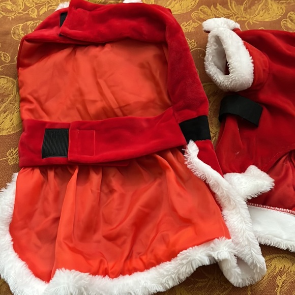 2for1 Santa and Ms.Claus dog outfits, size medium, medium/large - Picture 4 of 6